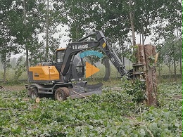 河南河北抓木機野外林場裝樹