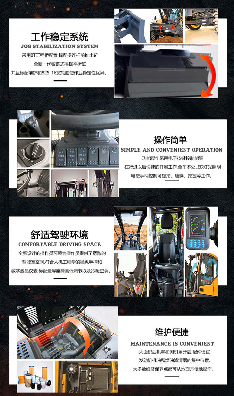寶鼎BD80W輪胎式挖掘機細節(jié)特點